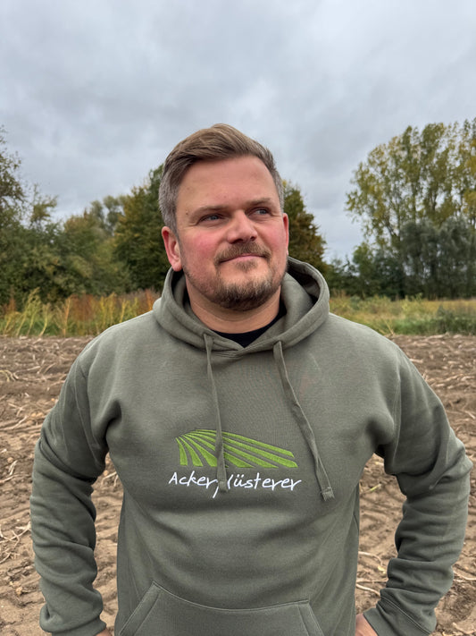 Hoodie "Ackerflüsterer" oliv