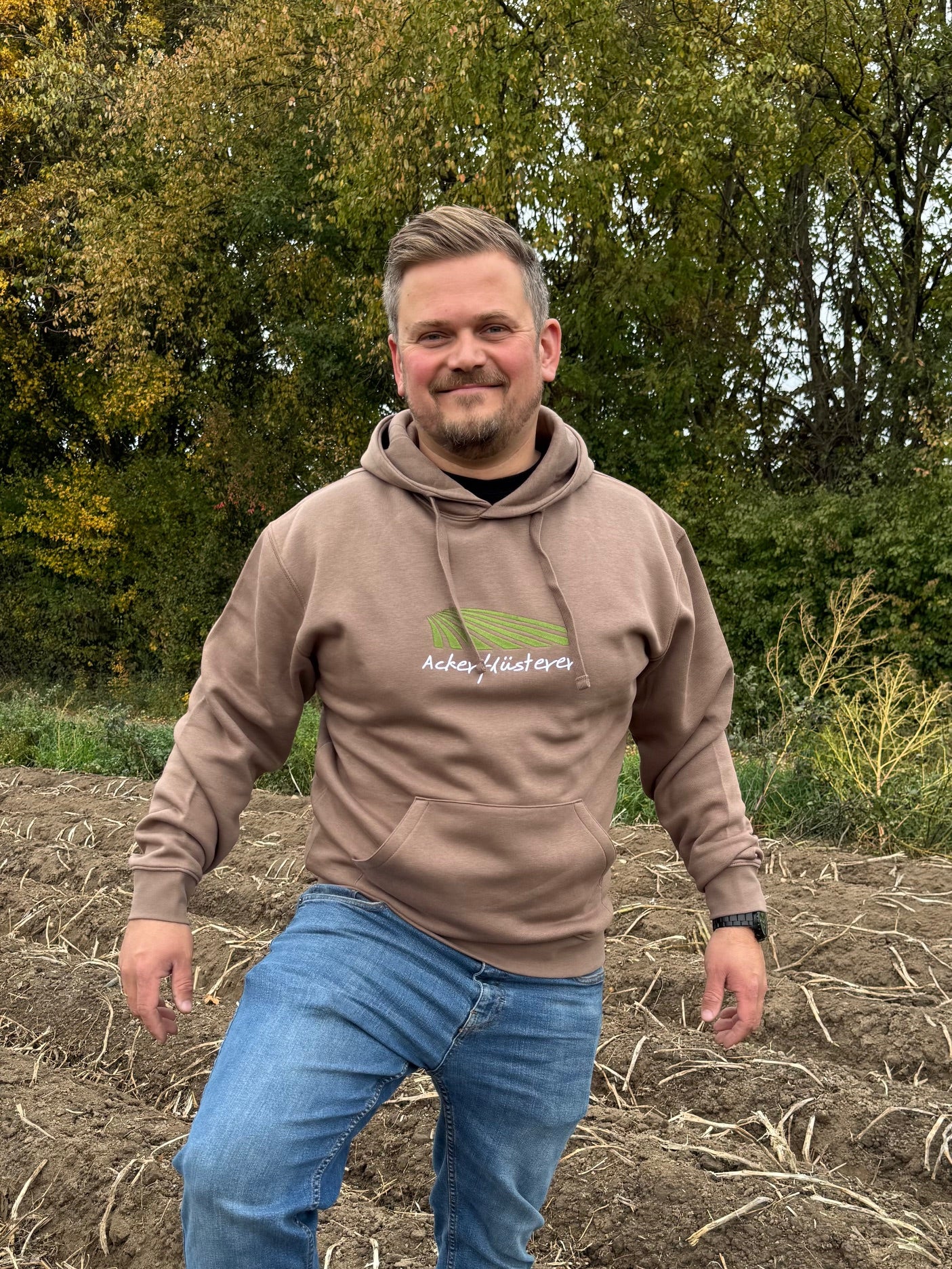 Hoodie "Ackerflüsterer" mocha