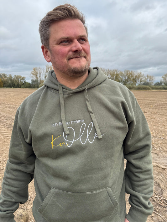 Hoodie "Ich liebe meine KnOlle" oliv