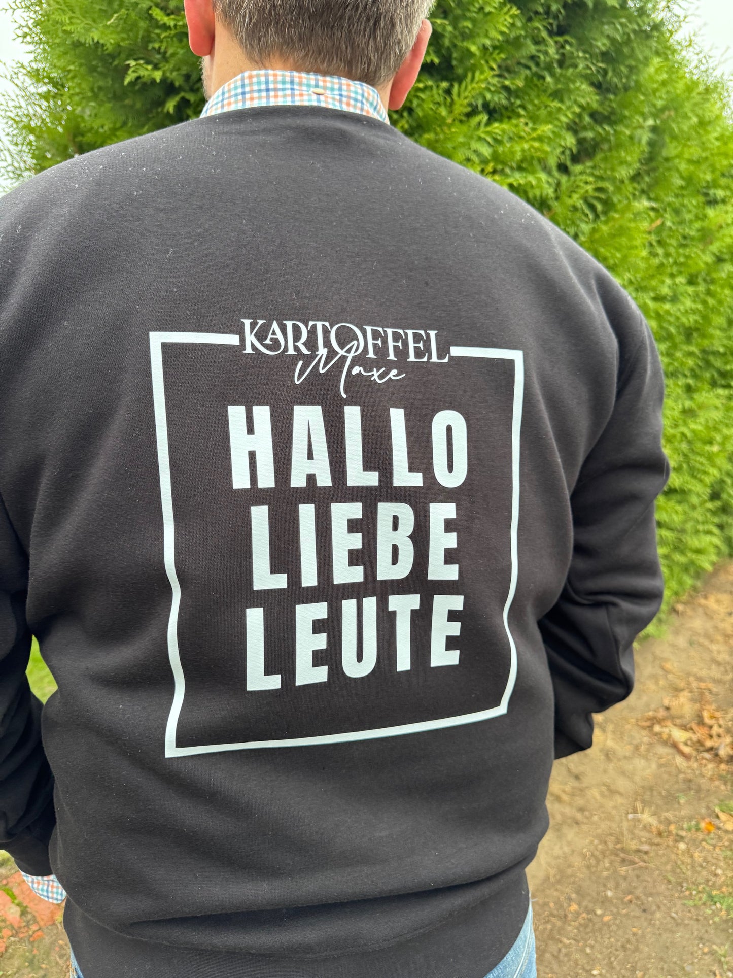 Sweatshirt "HALLO LIEBE LEUTE" schwarz
