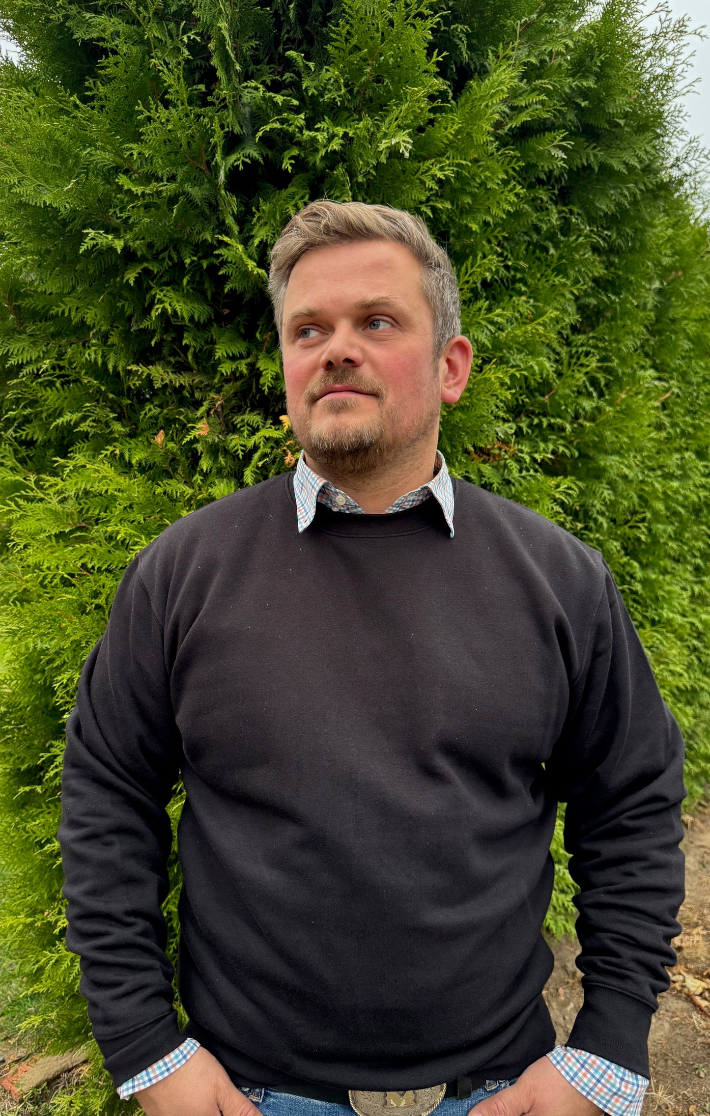 Sweatshirt "HALLO LIEBE LEUTE" schwarz